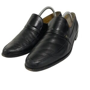 Bally Men Black Leather Slip On Loafers Dress Shoes Size 10 EEE Switzerland Made